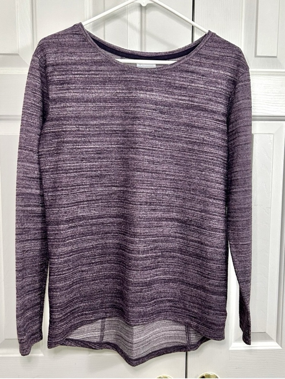 Purple Marled Long-Sleeve Women's Sweater